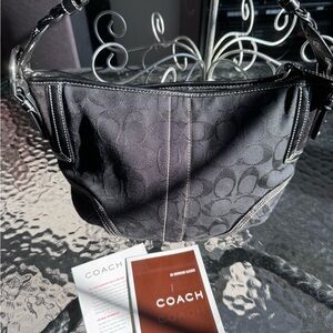Coach Black Signature Shoulder Bag NWT 6267